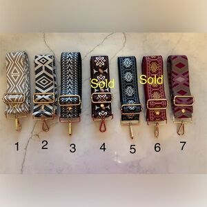 Pom Pom London black purse bag guitar style straps 2” gold hardware NEW